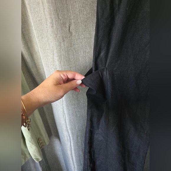 Love Tree Set Of 2 Linen Pants Black & White Size L NWT Cargo Joggers - Picture 9 of 11